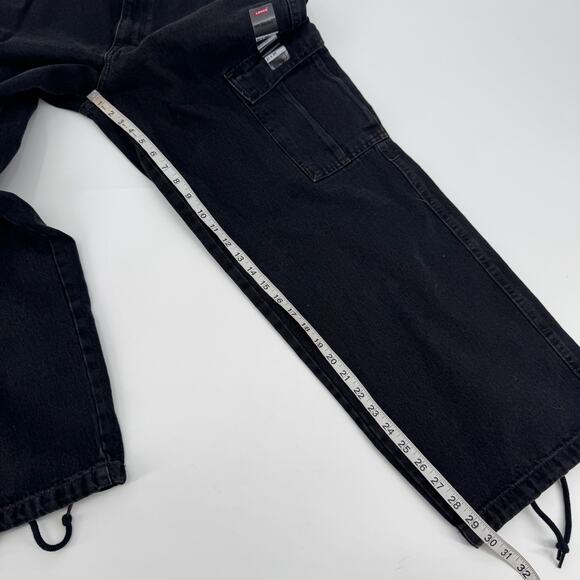 NWT Levi's '94 Women's Mid Rise Baggy Black Cargo Dark Denim Jeans Pants Size 31 - Picture 13 of 14